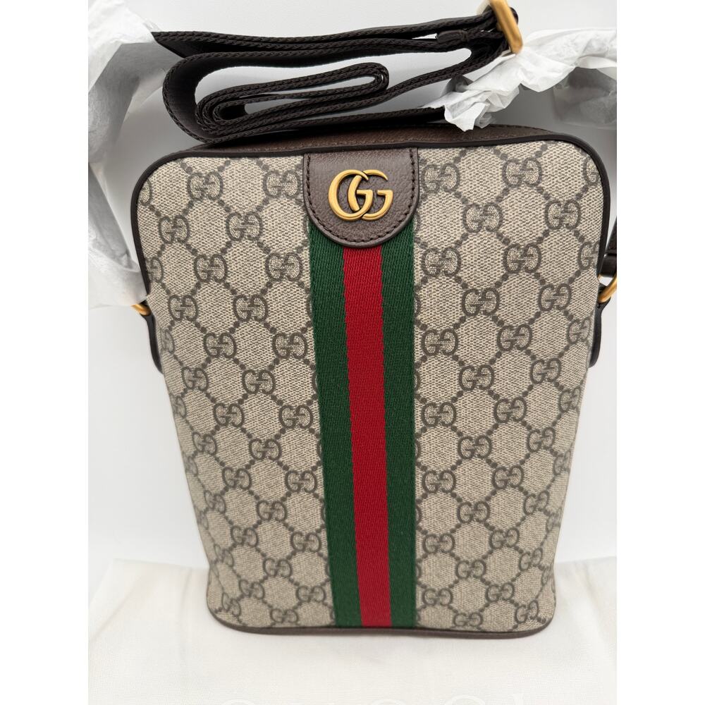 NEW GUCCI GG OPHIDIA WEB GG CROSSBODY MESSENGER BAG AUTHENTIC! - Picture 3 of 13